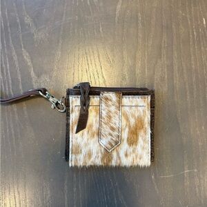 Cowhide Card Holder with Keychain